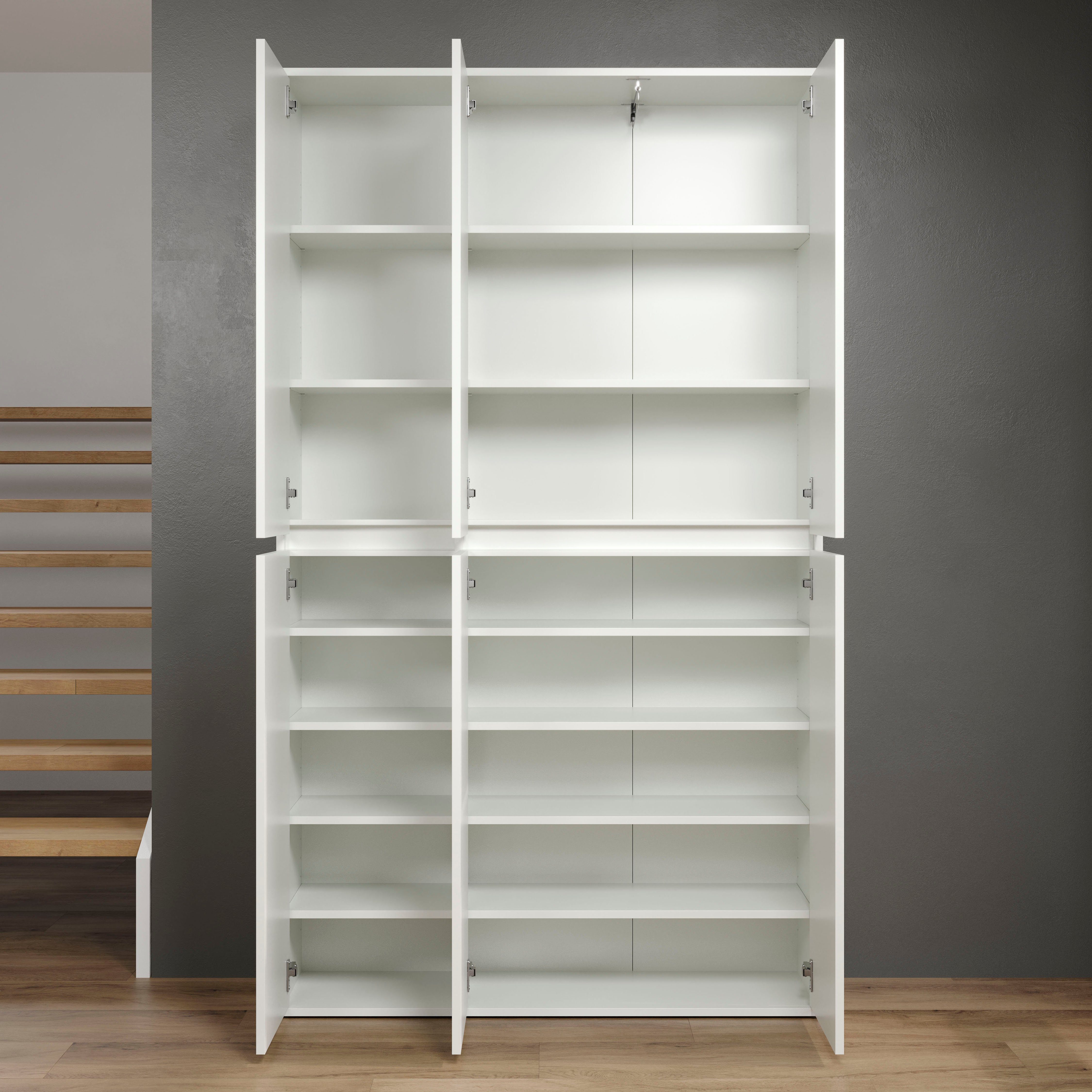 INOSIGN Mehrzweckschrank Novara weiß, B/H/T ca.: 111/191/34 cm