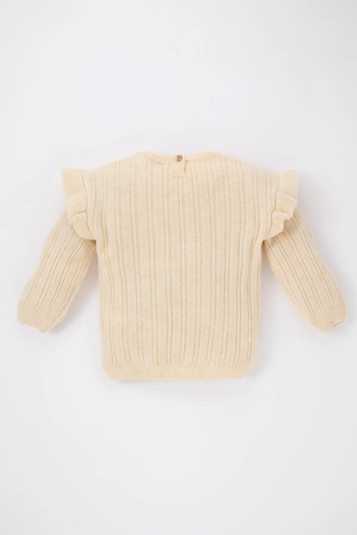 DeFacto  Baby-Mädchen-Pullover mit normaler Passform und Rundhalsausschnitt