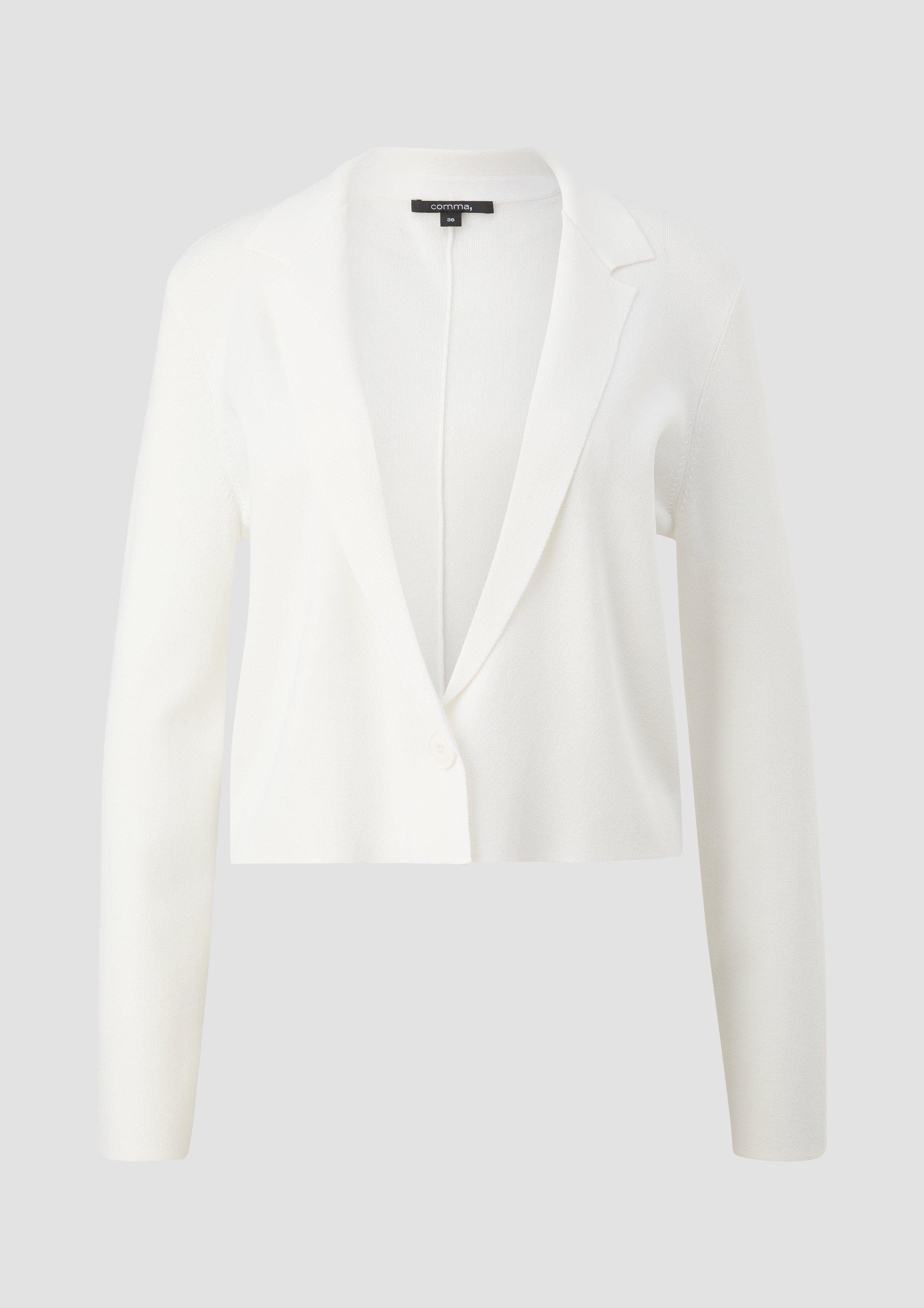 Comma Blusenblazer Feinstrick-Blazer aus Viskosemix