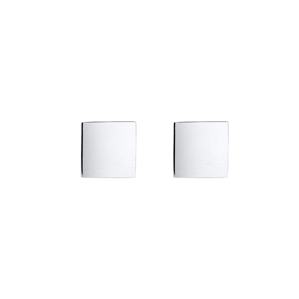 Elli Elli Boucles d'Oreilles Viereck Geo Minimal Trend Matt 925 Silber Angolare Boucles d'oreilles
