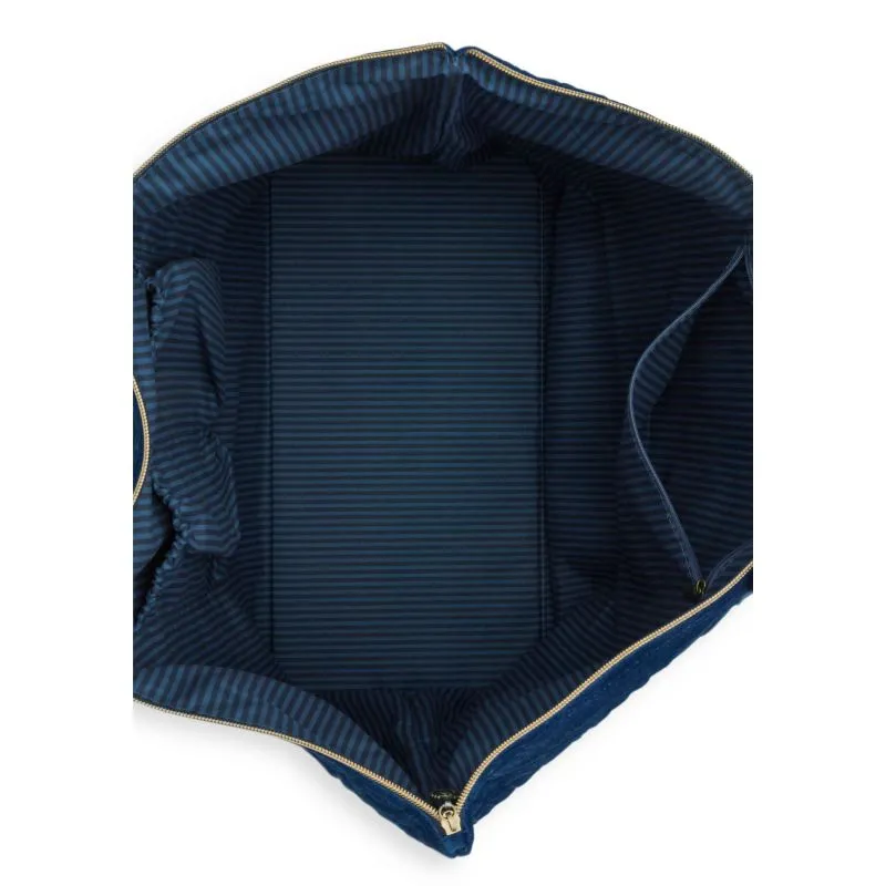 Pip Studio Tote Bag Velvet Quiltey Days - Blue