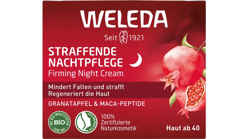 Weleda GRANATAPFEL Straffende Nachtpflege Granatapfel & Maca-Peptide 40 ml