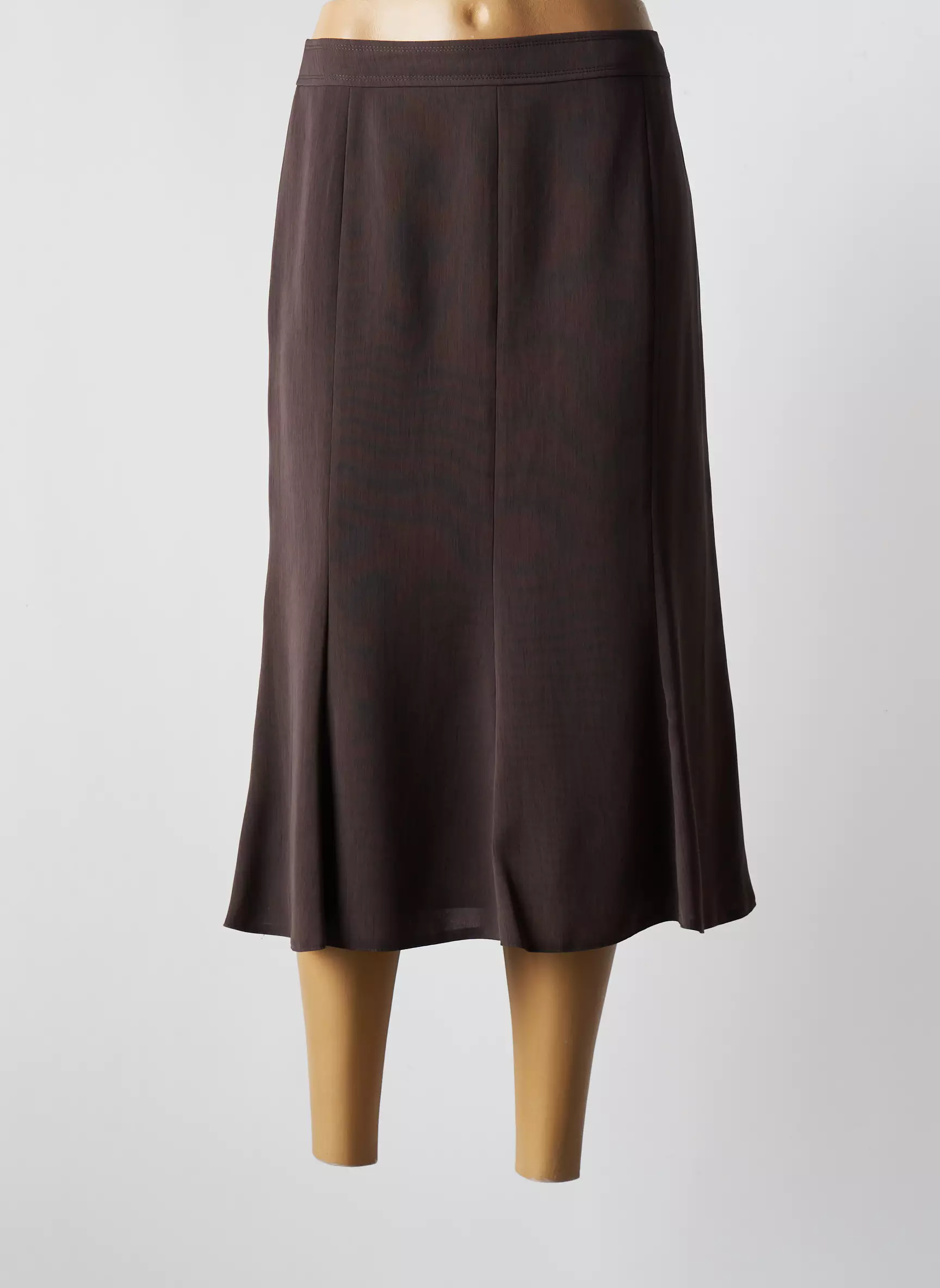 Lebek Jupes Mi Longues Femme couleur marron