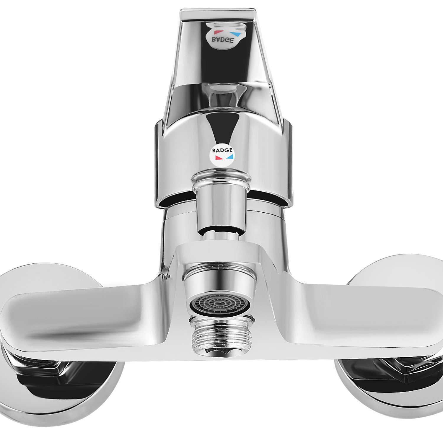iscooter Wannenarmatur Badewannenarmatur, Wannenarmatur, Aufputz Badarmatur für 2 Funktionen automatische Umstellung für Badewanne und Dusche, Chrom