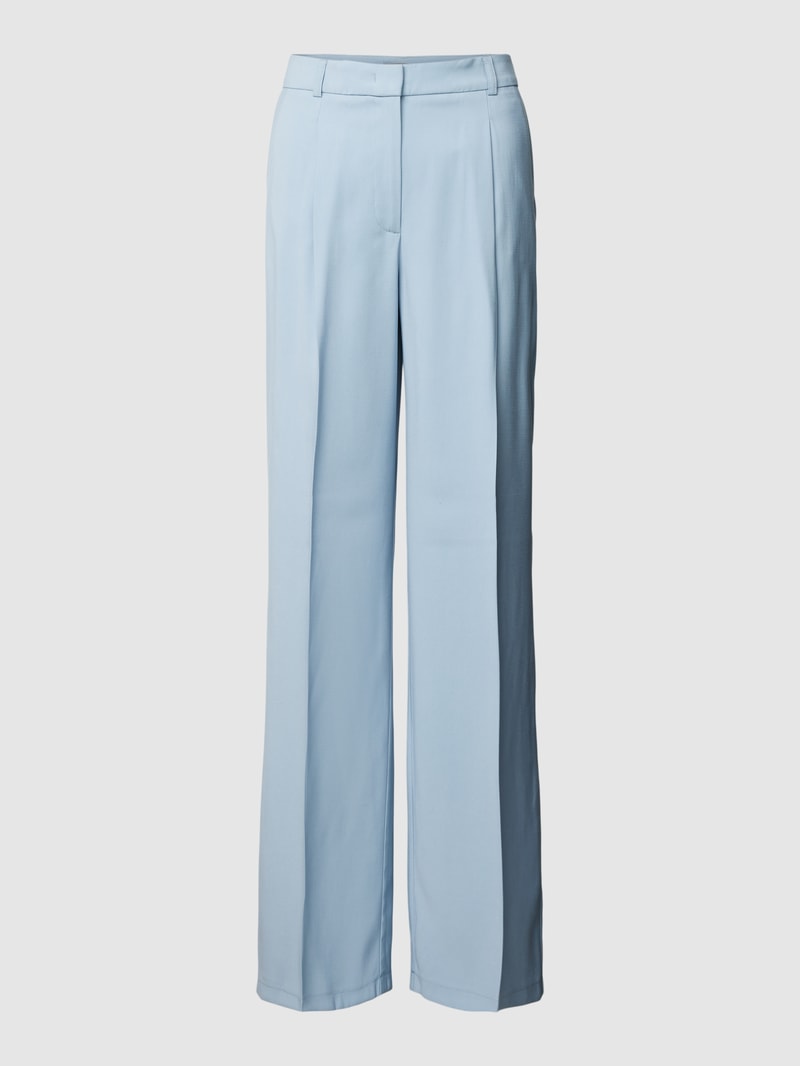 Stoffhose aus Viskose-Mix mit Bügelfalten Modell 'Sommer' in rauchblau