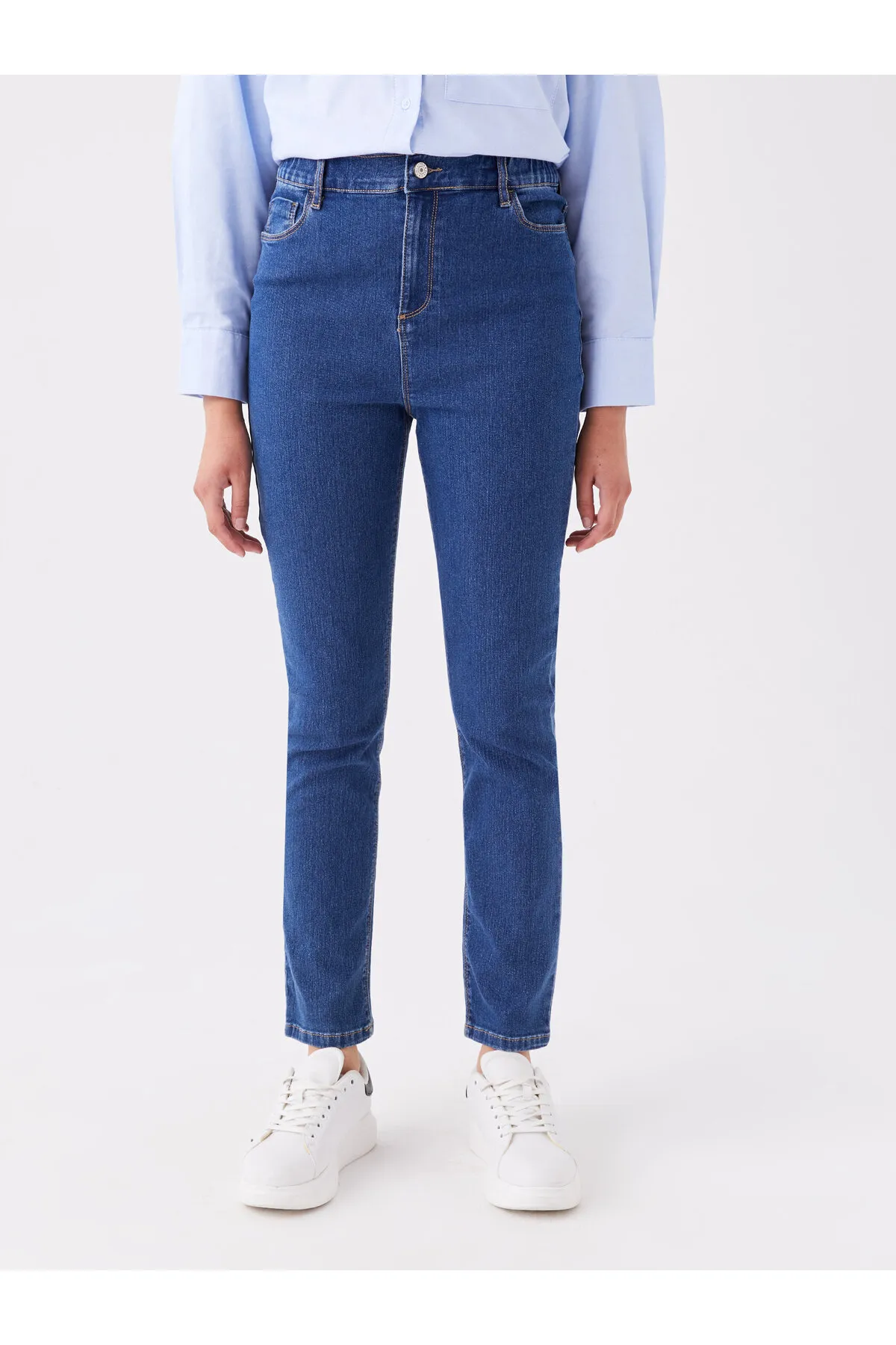LC Waikiki  Slim Fit Damen-Jeanshose mit elastischem Bund