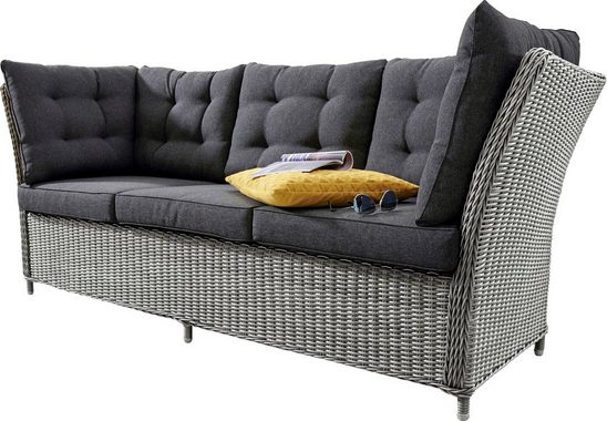 Destiny Loungesofa PALMA, Polyrattan, 3 Sitzplätze, inkl. Auflagen