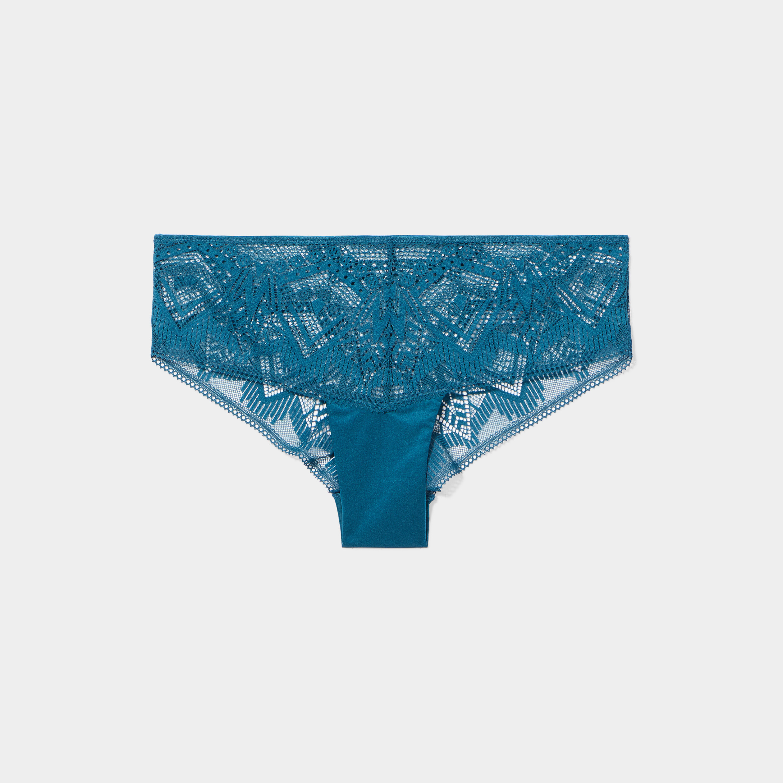 Shorty à dentelle bleu canard femme | La Halle