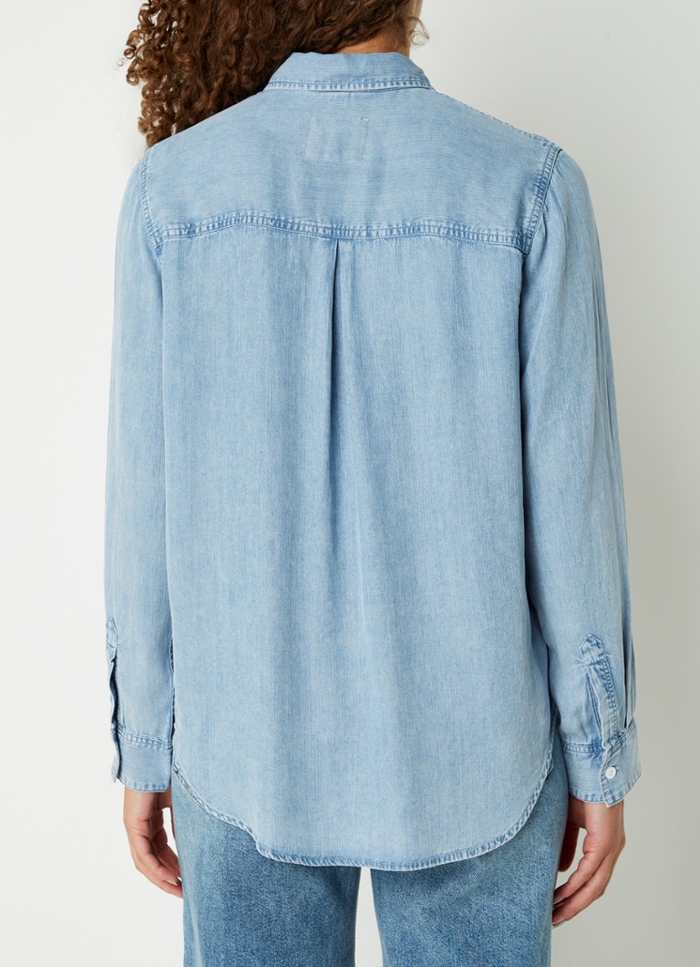 Blusa Rails Ingrid em chambray com bolso no peito