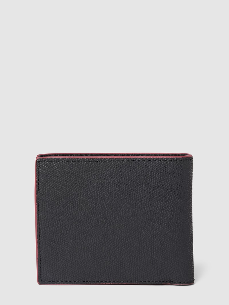 Portemonnaie mit Label-Details Modell 'STRUC' in schwarz