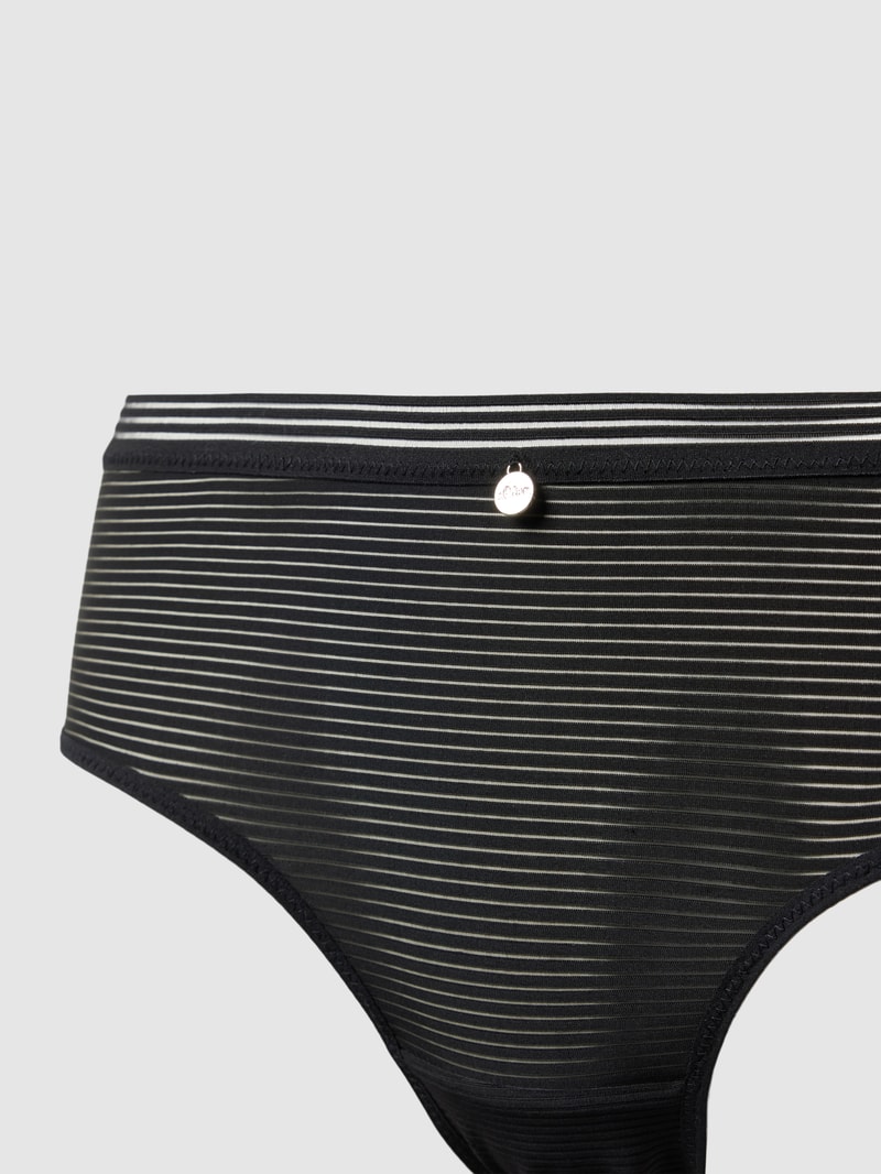 Pants mit Streifenmuster Modell 'Zoe' in schwarz