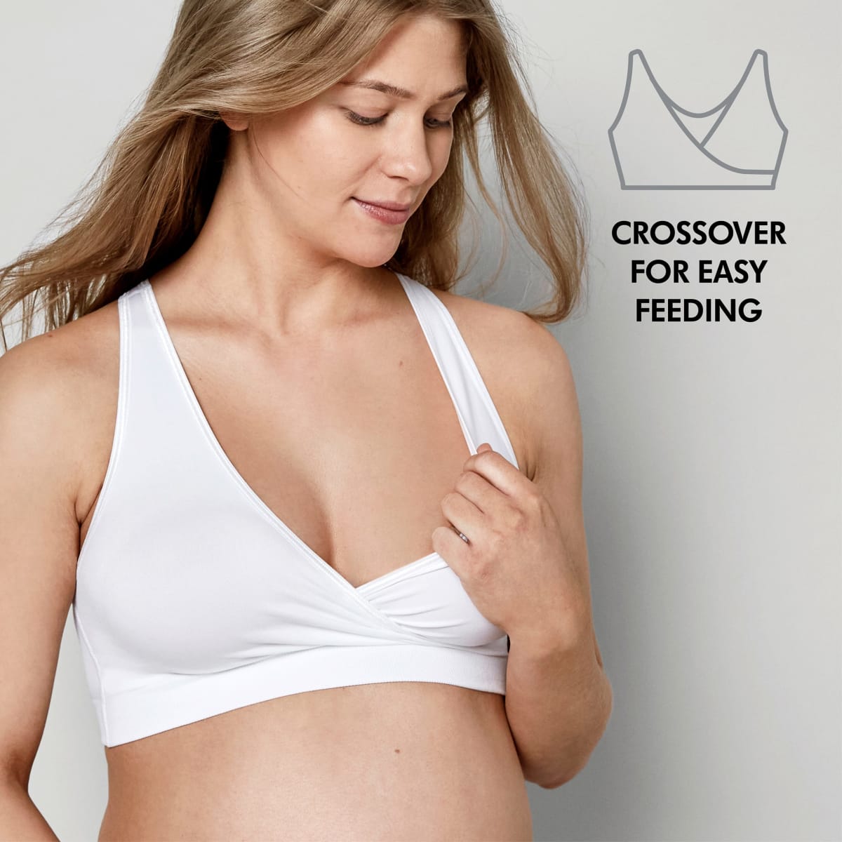 Schwangerschafts- und Still-Bustier Gr. XL Keep Cool Sleep, weiß, 1 St