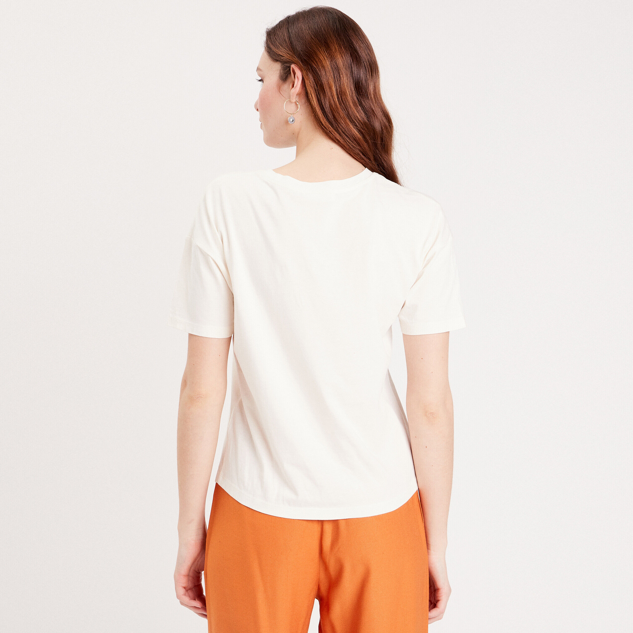T-shirt manches courtes ecru femme | Cache Cache