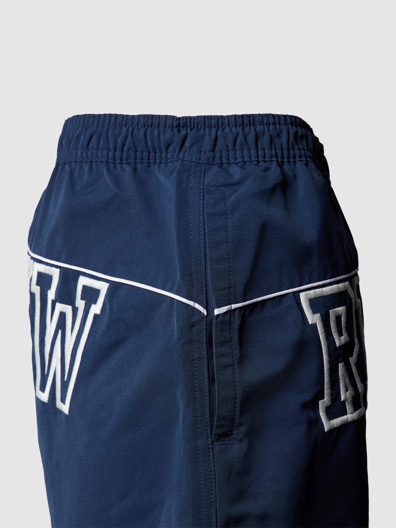 Badehose mit Label-Stitching in blau