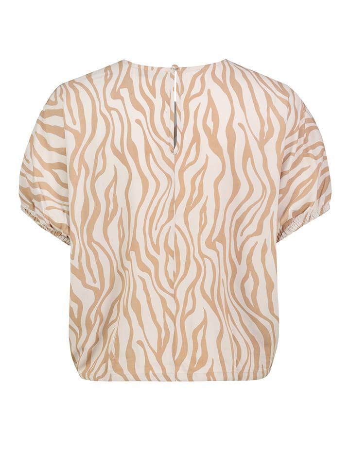 Sublevel Bluse in Hellbraun/ Weiß günstig kaufen