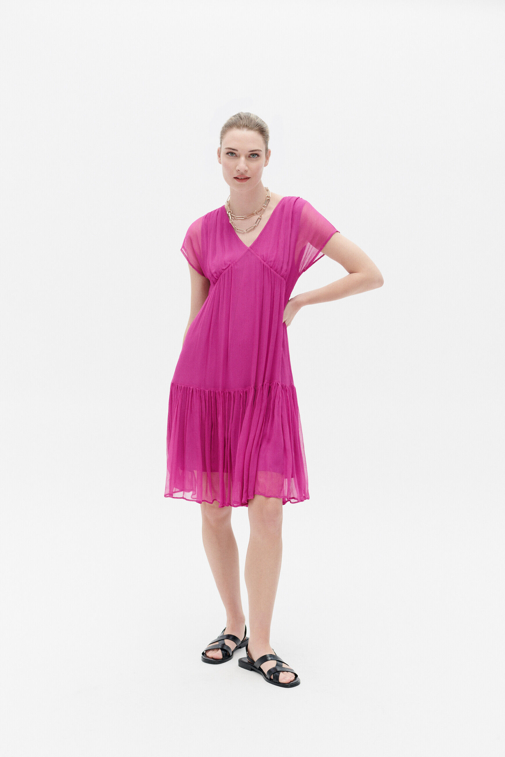 Robe reliane violet clair femme