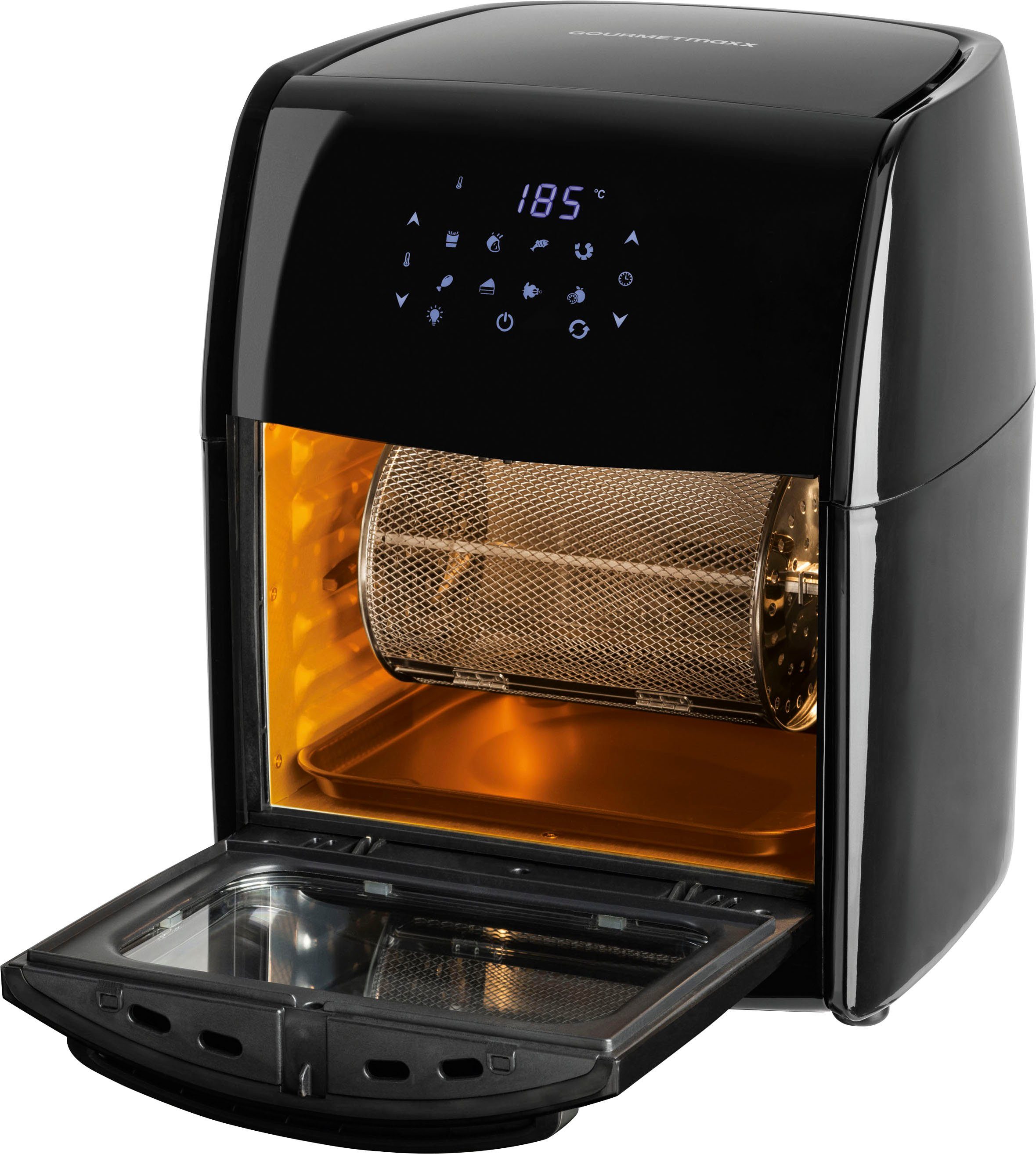 GOURMETmaxx Fritteuse Heißluft-Ofen 11216 Digital 12l, 1800 W