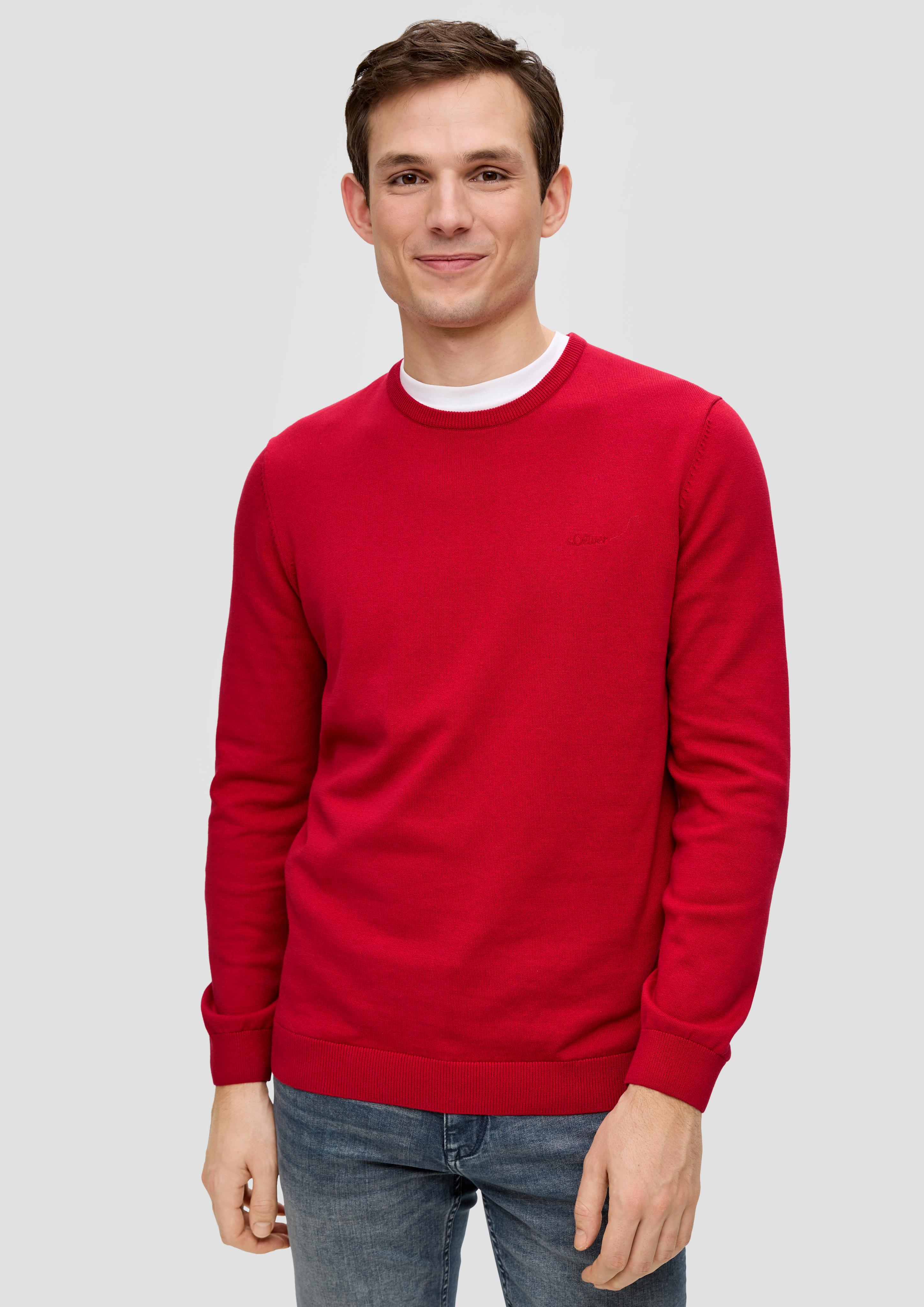Strickpullover mit Logo-Stickerei  2143173-3160