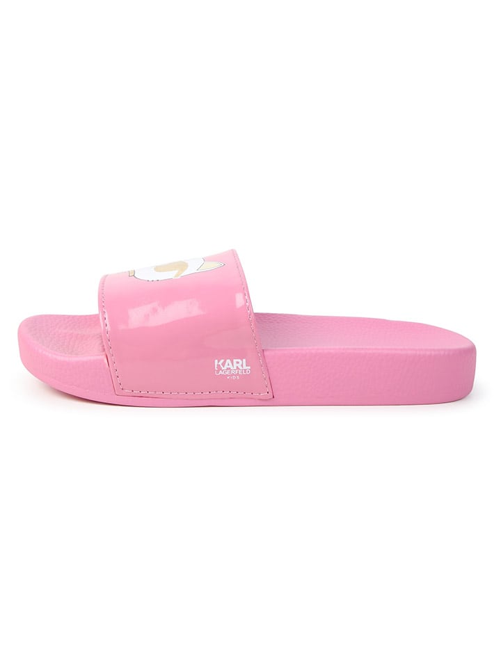 Karl Lagerfeld Kids Pantoletten  in Rosa günstig kaufen