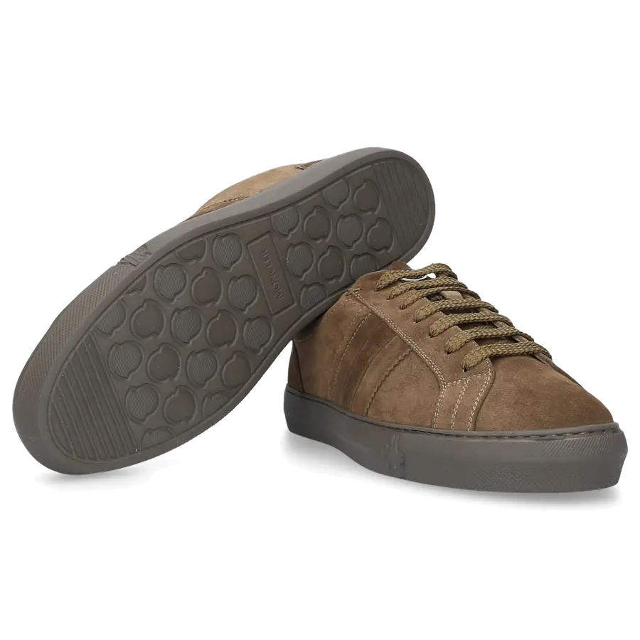 Moncler - Sneaker low NEW MONACO Veloursleder - grün