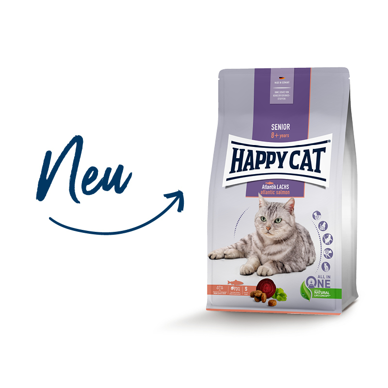 HAPPY CAT Trockenfutter HAPPY CAT Senior Atlantik Lachs 1,3 kg