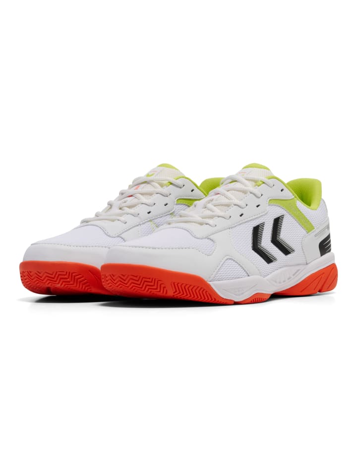 Hummel Hummel Hallenschuh Court Control Erwachsene in BRIGHT WHITE/TANGERINE TANGO günstig kaufen