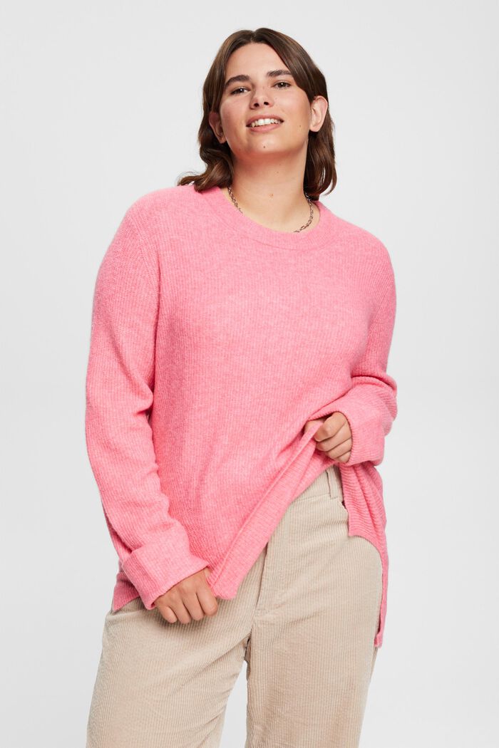 CURVY Strickpullover aus Wollmix