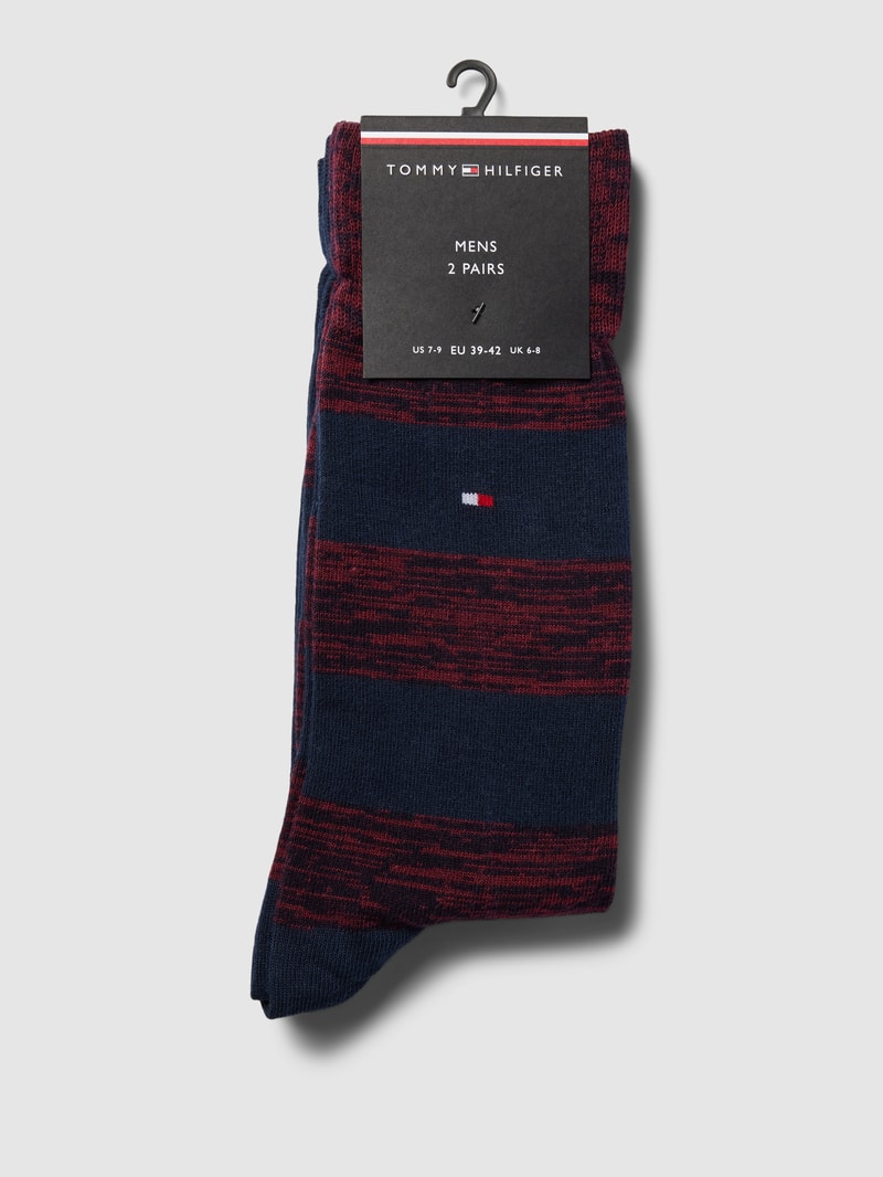 Socken mit Label-Details im 2er-Pack in bordeaux rot