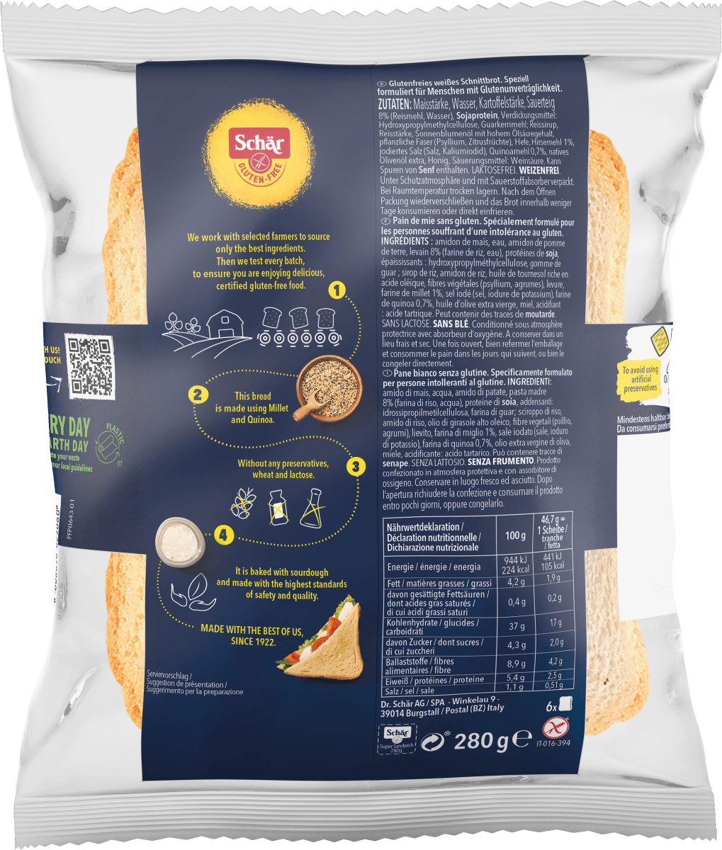 Brot \Super Sandwich\' (6 Stück), 280 g