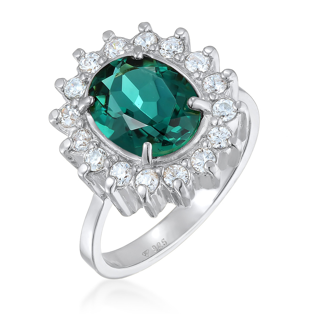 Elli PREMIUM Elli PREMIUM Bague Femmes Cocktail Elegant Royal avec quartz et cristaux de zirco Bague
