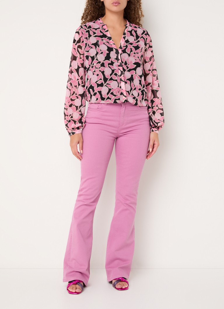 Μπλούζα με λουλουδάτο στάμπα με λαιμόκοψη V Fabienne Chapot Frida