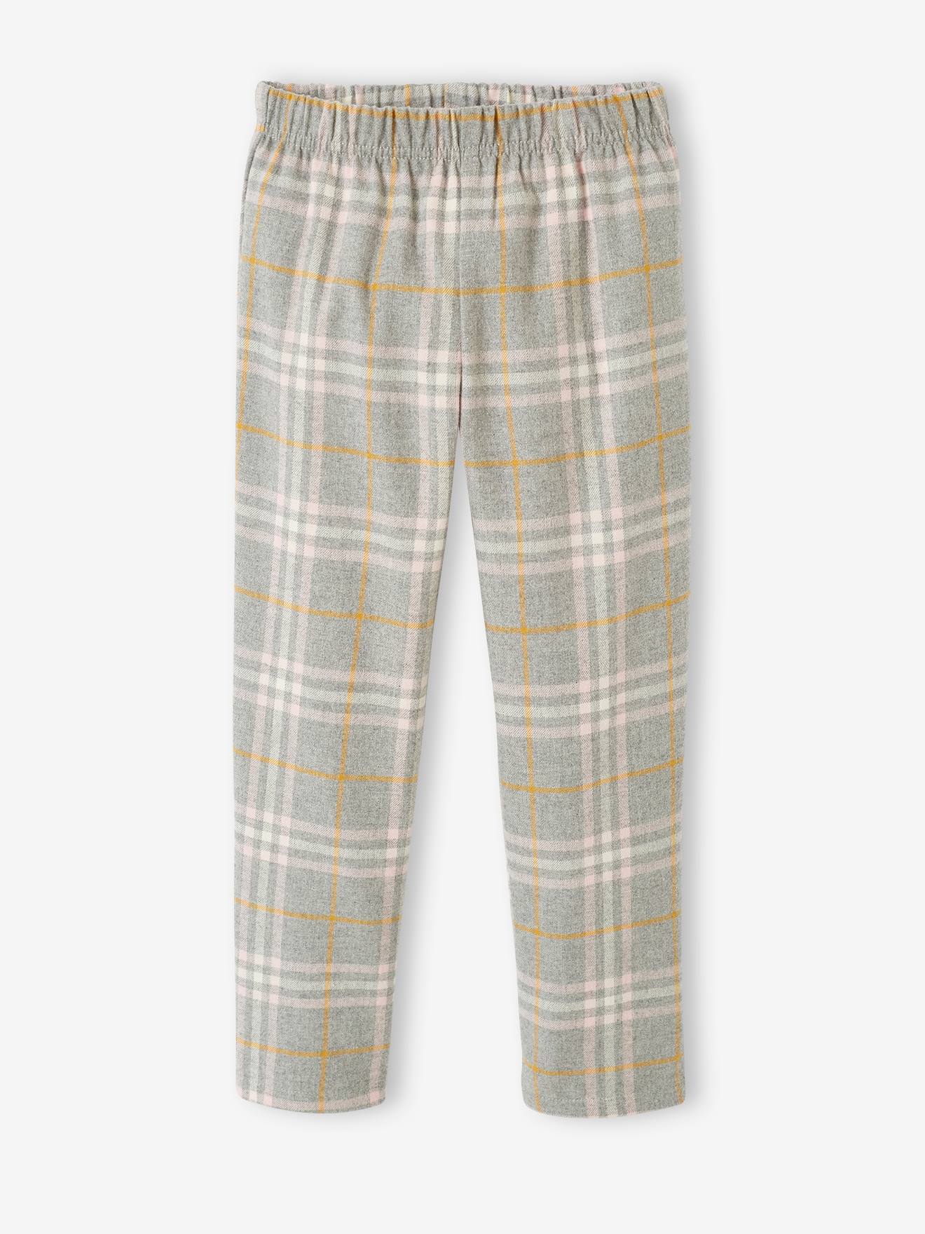 Pyjama en maille jersey et flanelle fille supercat rose pâle