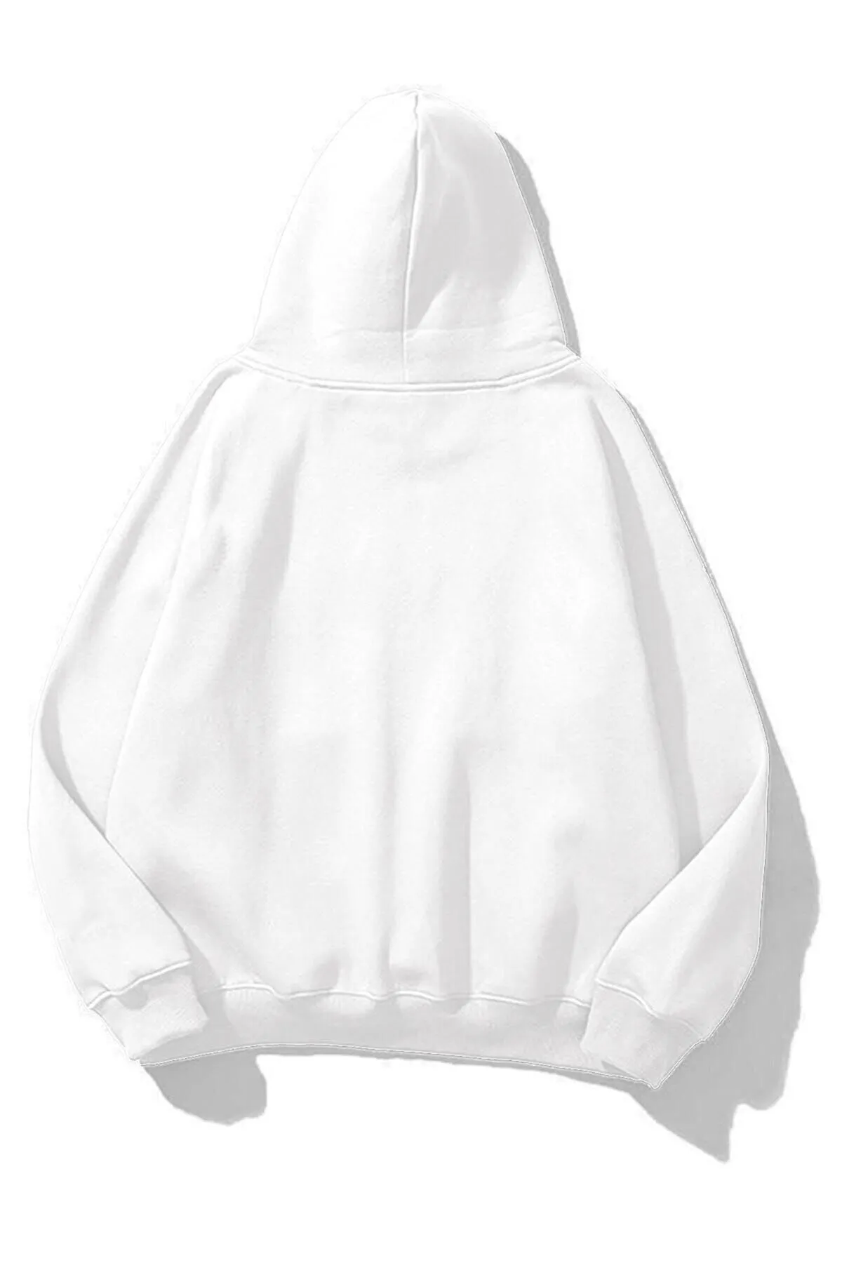 Know  Weißes, schlichtes, übergroßes Kapuzen-Sweatshirt für Damen
