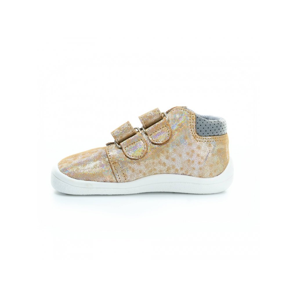 Beda Bella mit Hinterkappe (BF 0001/W/M/TS/OP) goldene Barfuß-Stiefeletten