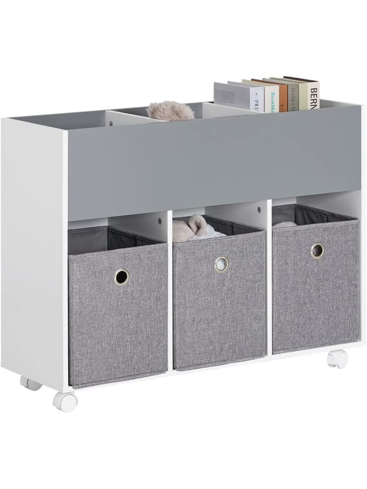 SoBuy Kinderregal in Hellgrau - (B)80 x (H)63 x (T)30cm günstig kaufen onesize