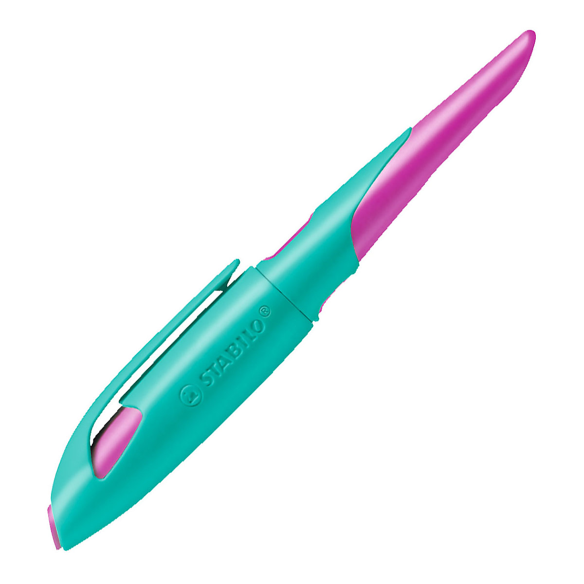 Schulfüller EASYbirdy Rechtshänder A-Feder türkis/neonpink , inkl. Patrone & Einstellwerkzeug