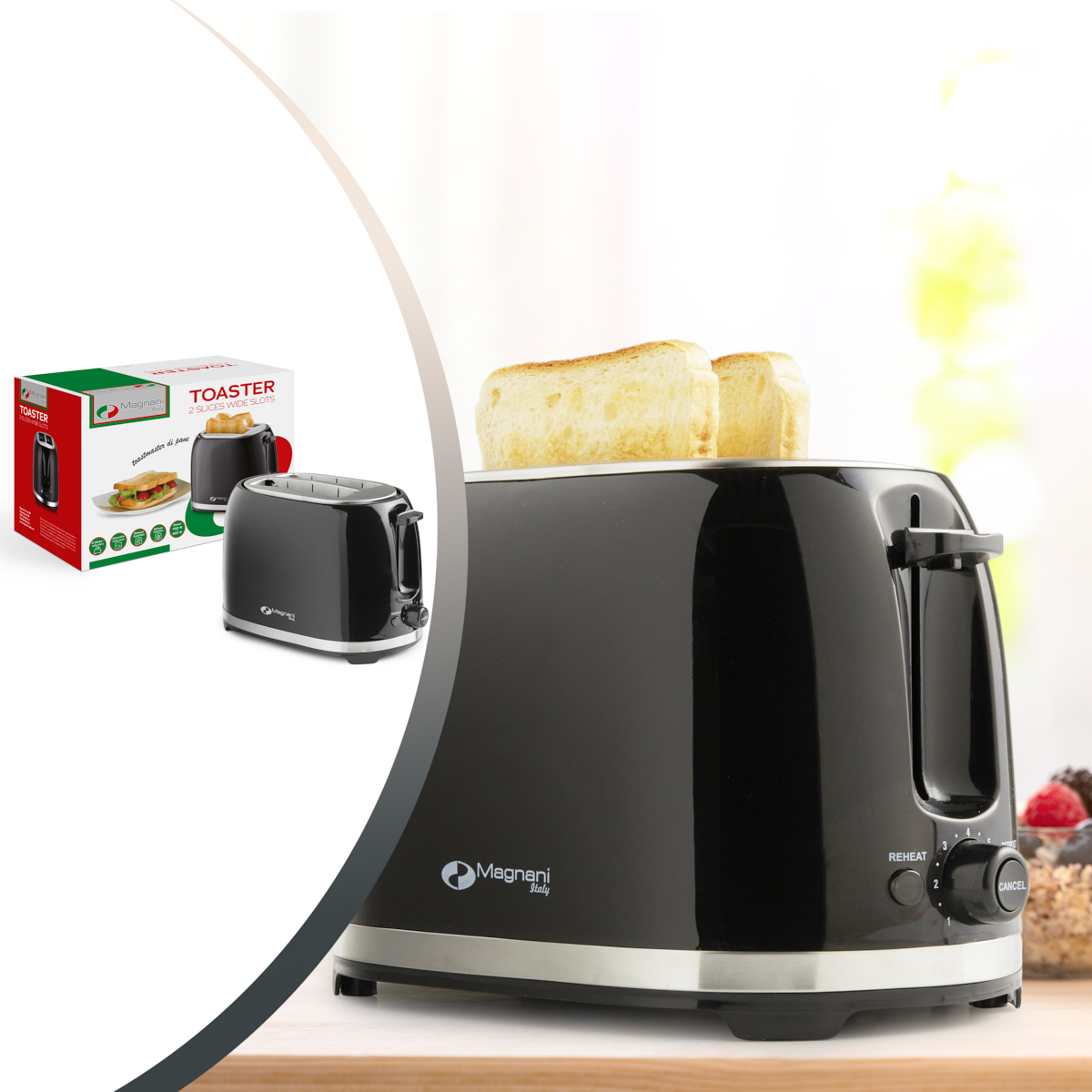 Magnani Toaster - Schwarz/Edelstahl