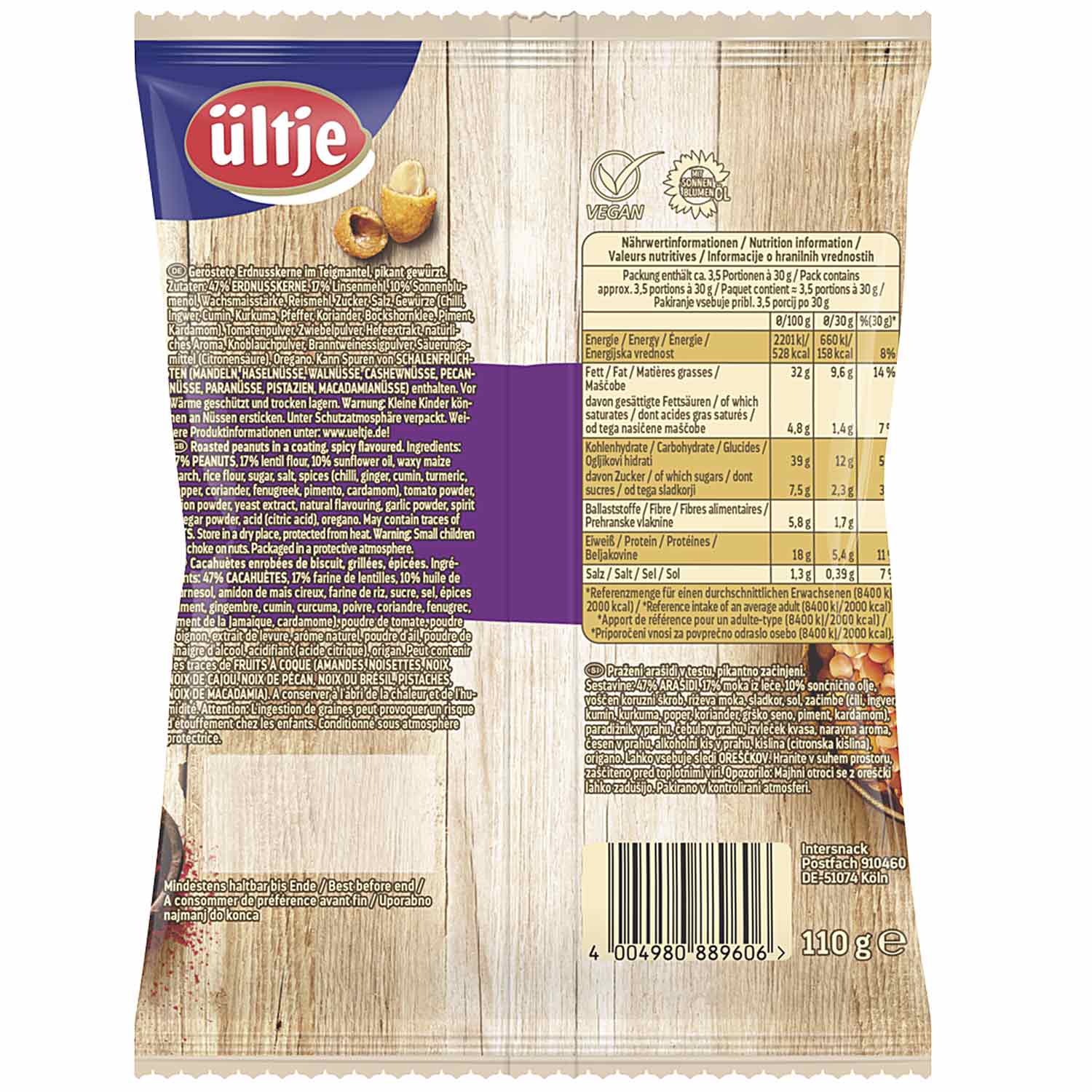 ültje Linsen Crackets Oriental 110g