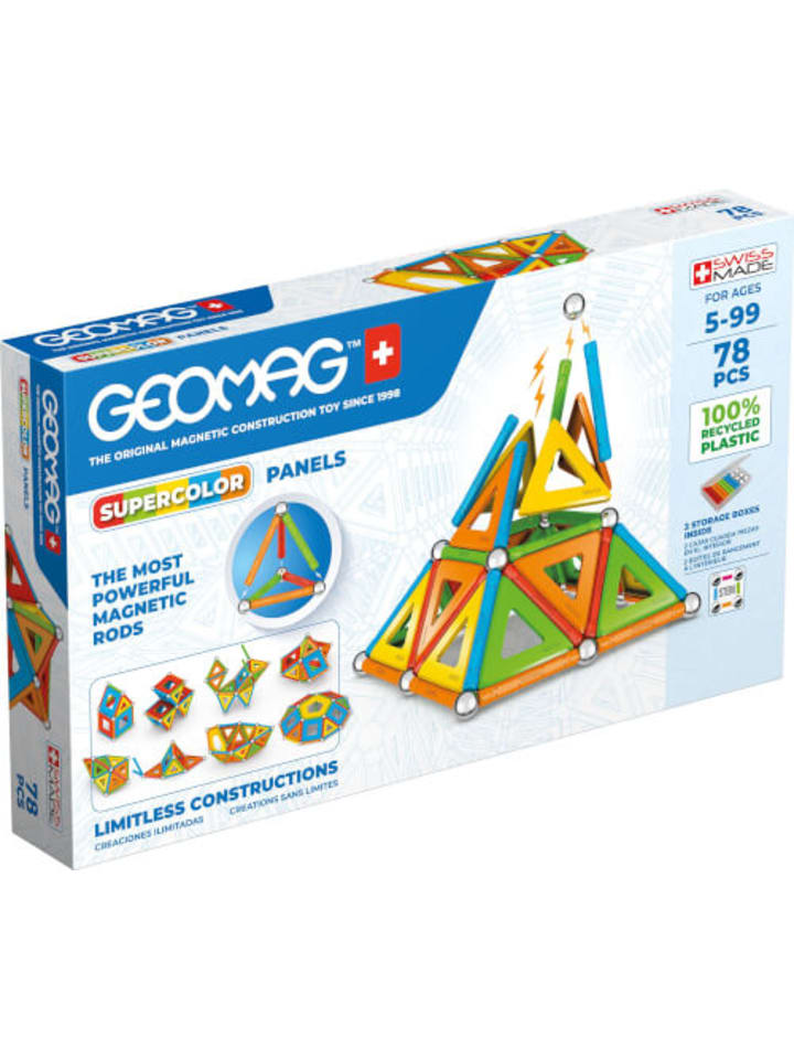 Geomag Magnetbaukasten Supercolor Panels Recycled 78 Teile - ab 5 Jahre günstig kaufen onesize