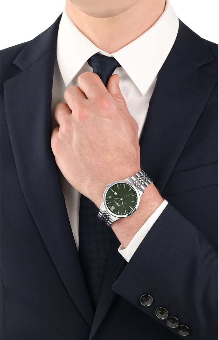 Herrenuhr in Silber
