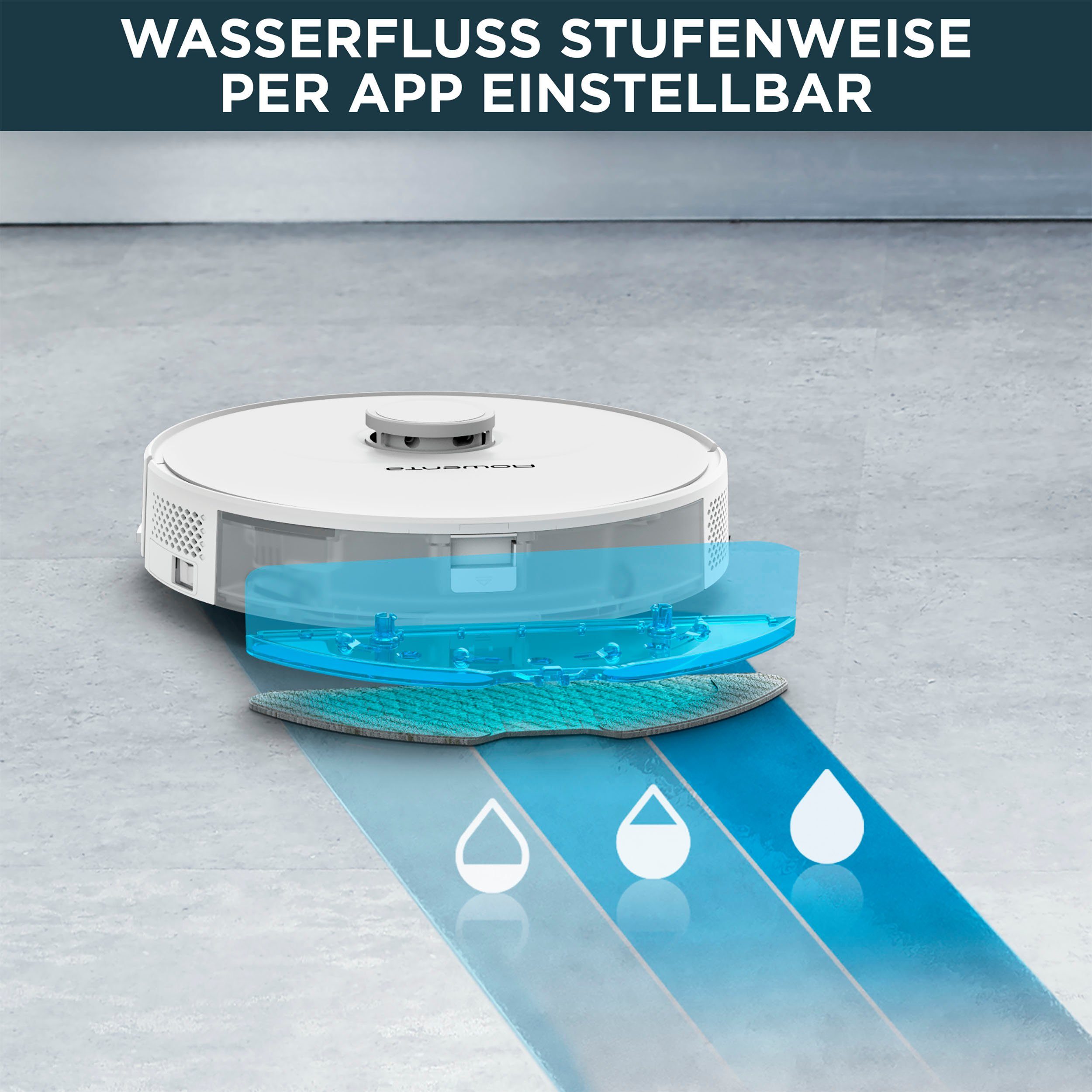 Rowenta Nass-Trocken-Saugroboter RR8587 X-Plorer Serie 75+, Absaugstation, 3 Reinigungsmodi, Laser-Navigation, 0,26L Staubbehälter