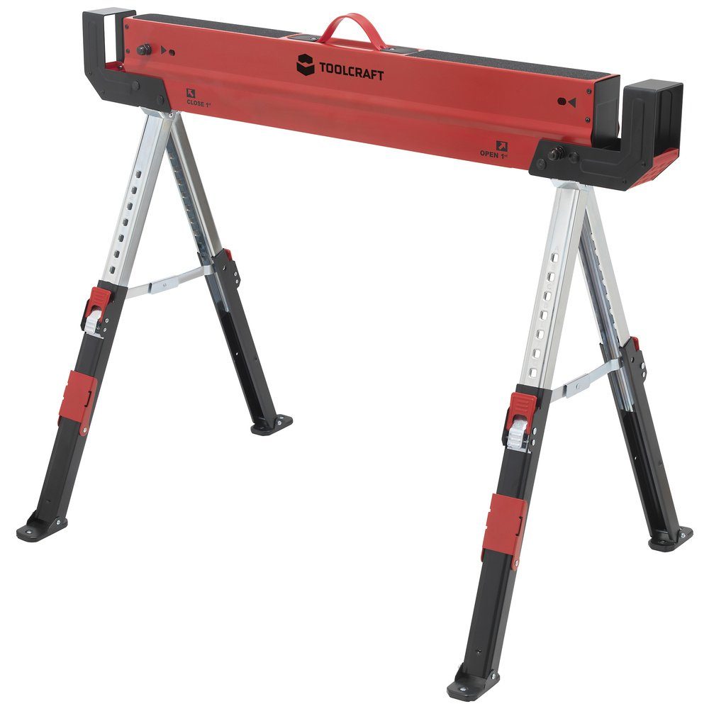 TOOLCRAFT Gerüst TOOLCRAFT TO-7726197 Stahl Sägebock höhenverstellbar 300 kg (B x H x