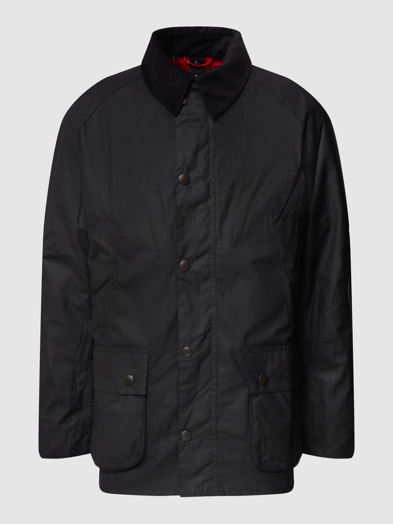 Waxparka mit Umlegekragen Modell 'ASHBY' in schwarz
