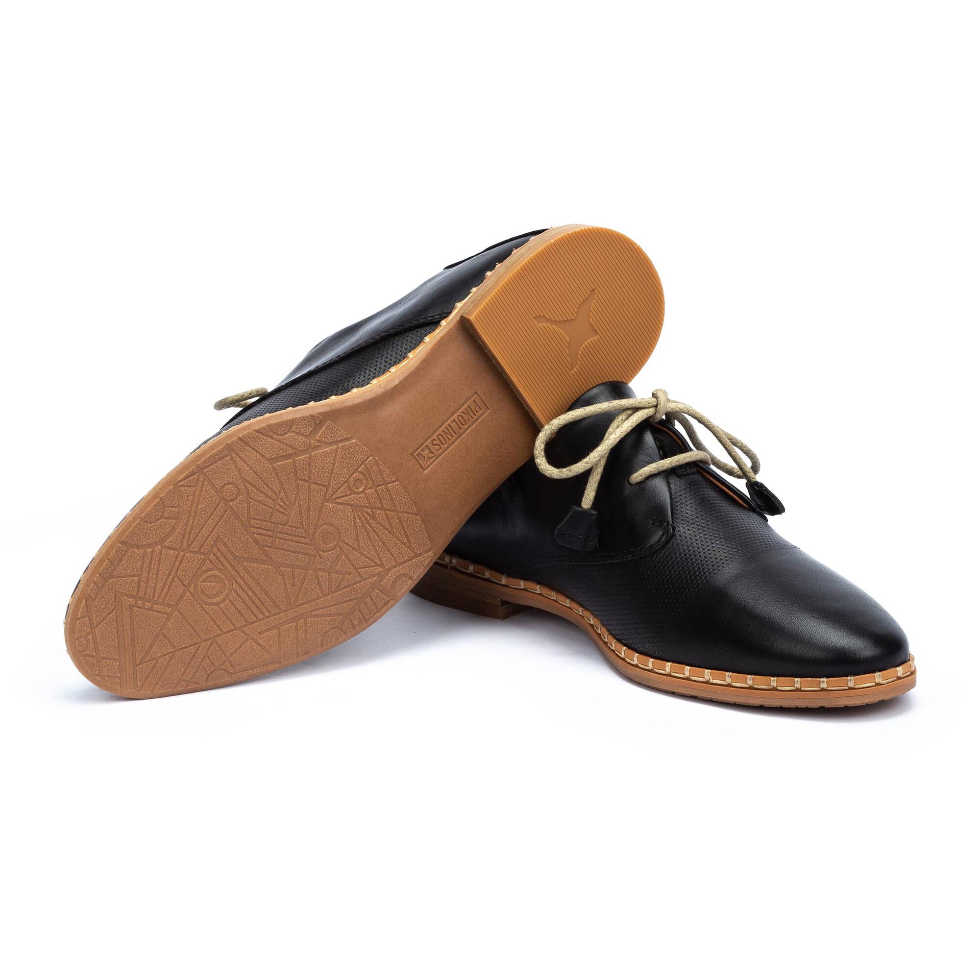 buty sznurowane - CZARNE