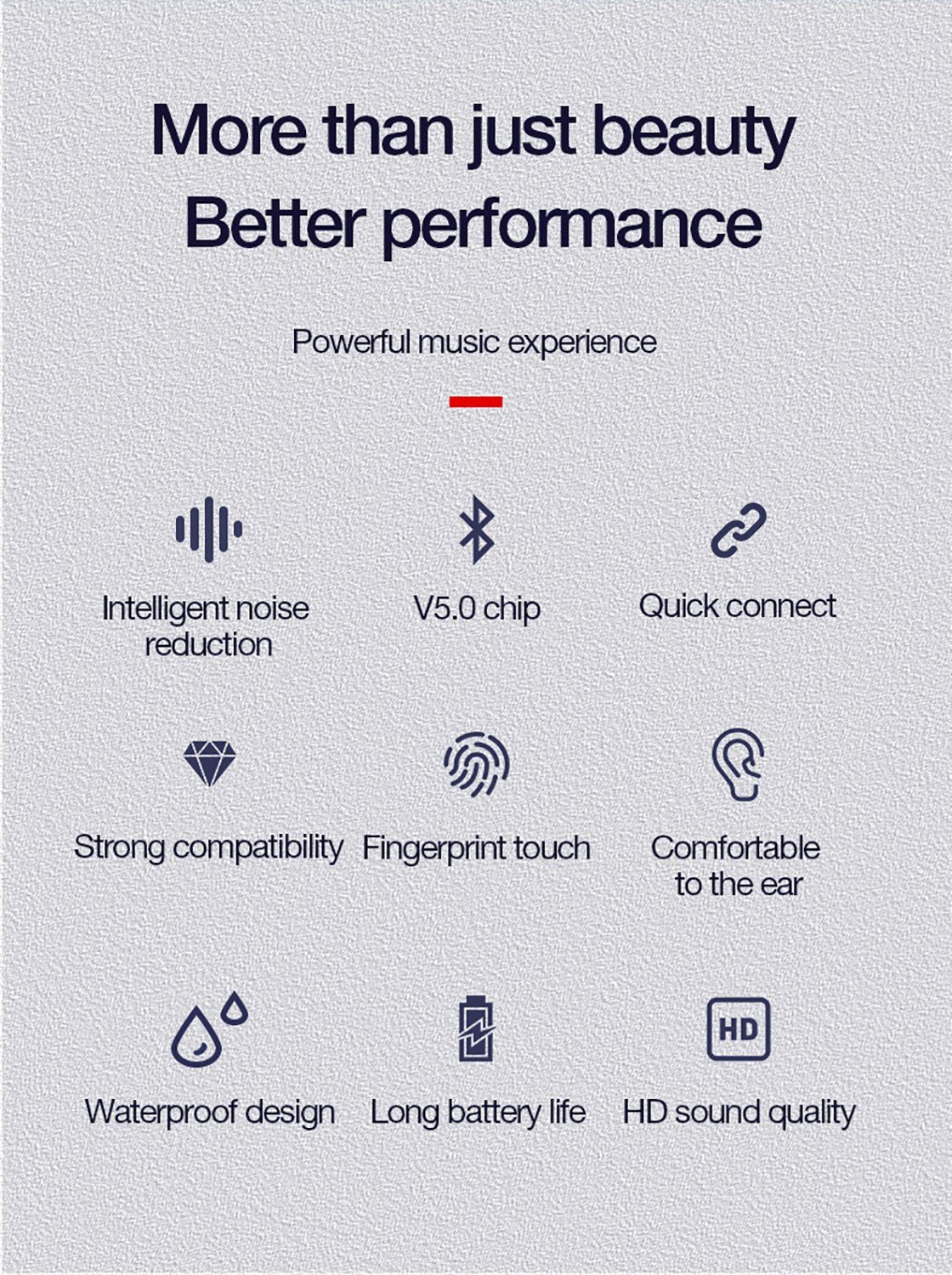 Lenovo HT38 mit Touch-Steuerung Bluetooth-Kopfhörer (True Wireless, Siri, Google Assistant, Bluetooth 5.0, kabellos, Stereo-Ohrhörer mit 250 mAh Kopfhörer-Ladehülle - Weiß)
