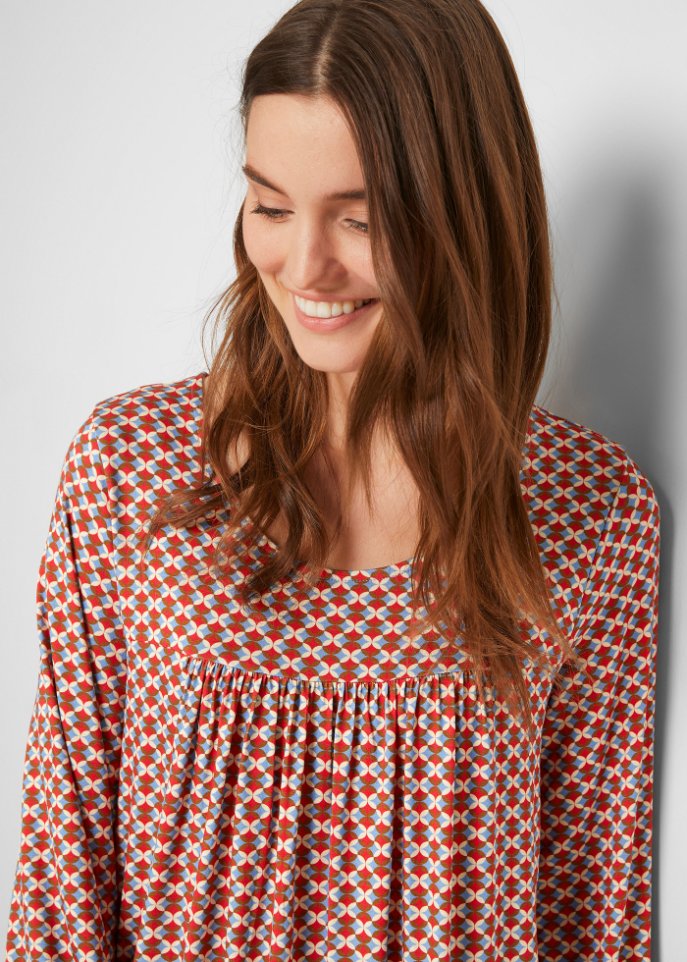 Shirt mit 3/4 Arm mit LENZING™ ECOVERO™, A-Form