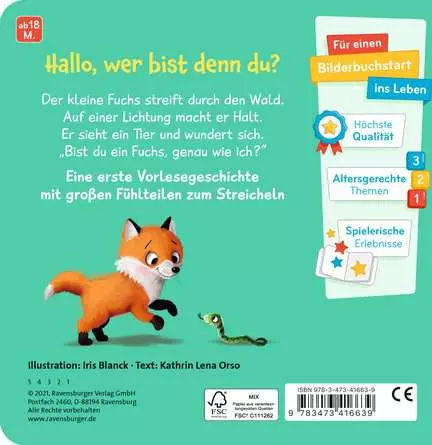 Mein erstes Vorlese-Fühlbuch: Bist du ein Fuchs?