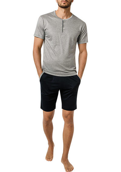 CALIDA, Pyjama, Mikorfaser Compostable, grau-blau