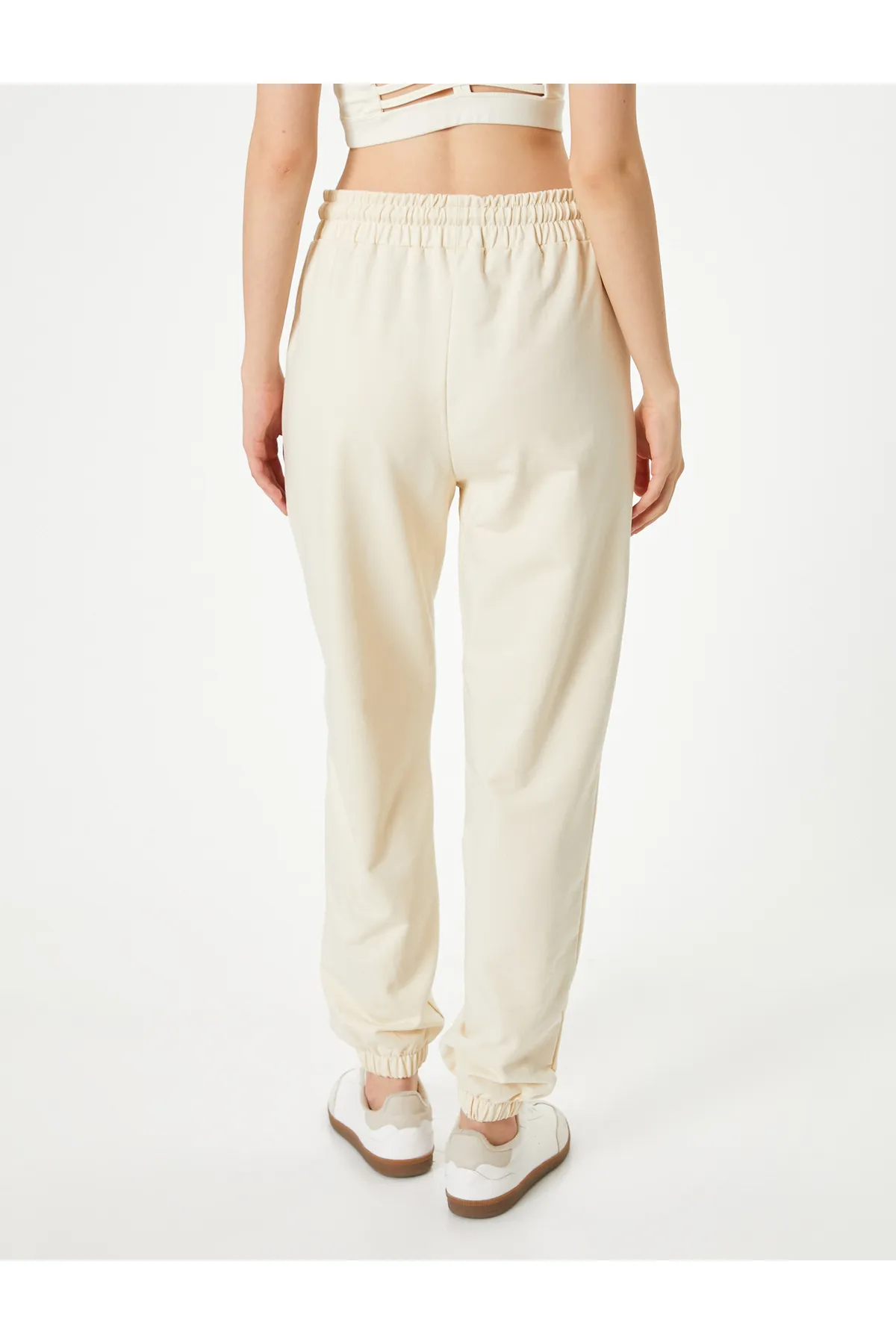Koton  Jogger Jogginghose Sport Hohe Taille Tasche Bindegürtel Baumwolle Bequeme Passform