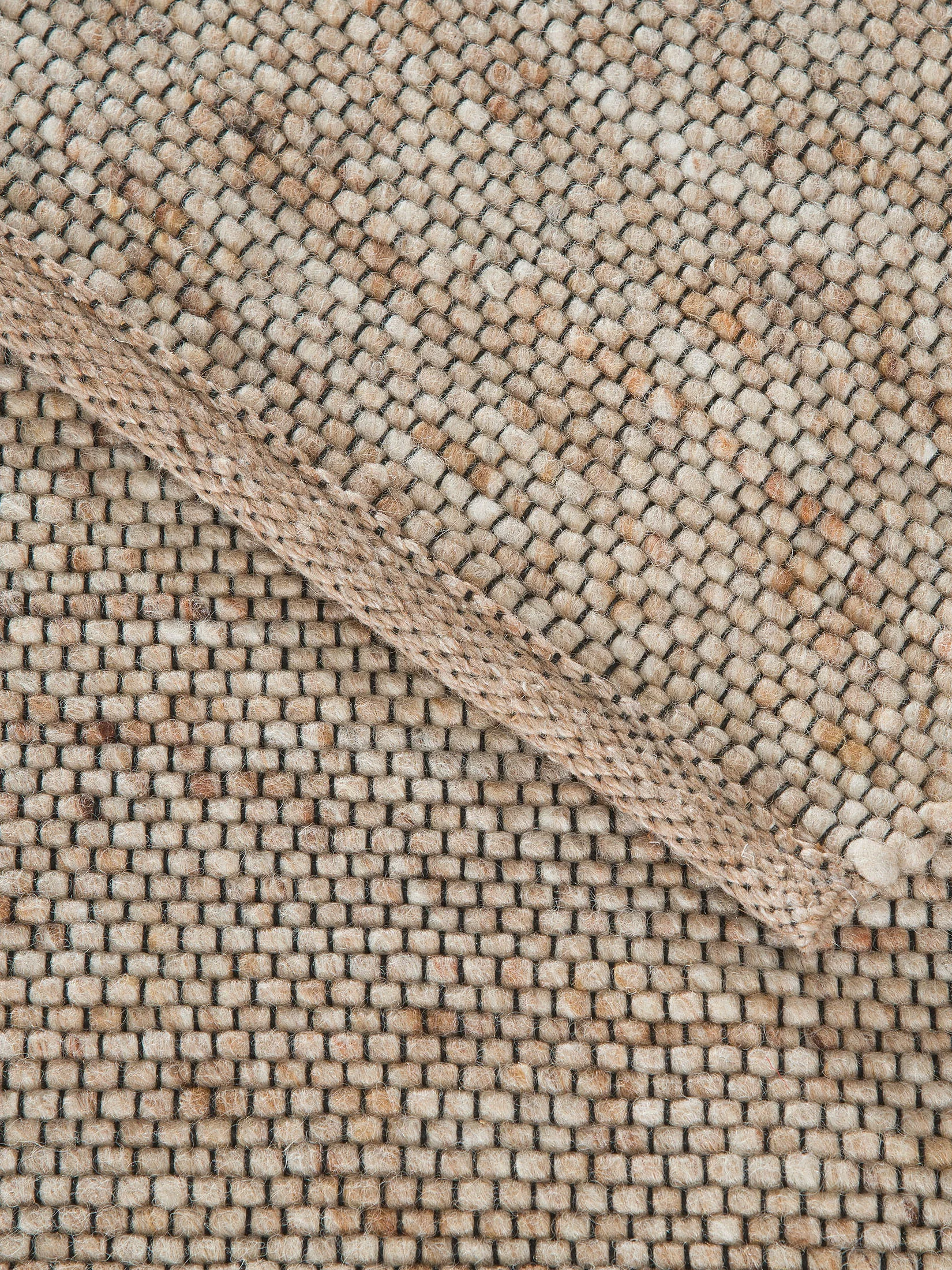 Hörneberg Woll-Teppich, Sand